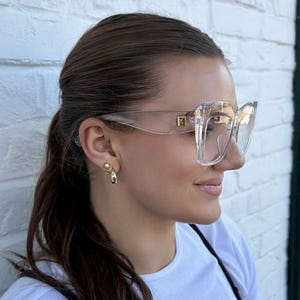 Handcrafted Oversize Clear Lens Blue Light Eyeglasses by Jadorsh • Woman • Classic Retro • Bold Frame Glasses • Cat Eye Sunglasses • M1