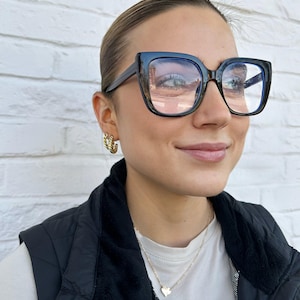 Eyeglasses Oversized Frames Blue Light Glasses Fashion Acetate Frame Stylish Reading Glasses for Women Screen Protection by Jadorsh • P2