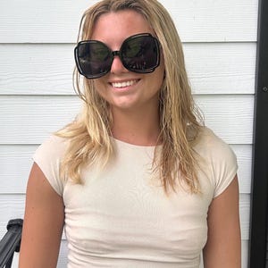 Handcrafted Sunglasses Oversized Eyeglasses Frames Eyewear Sun UV Protection Blue Light Blocking for Women by Jadorsh • SG04