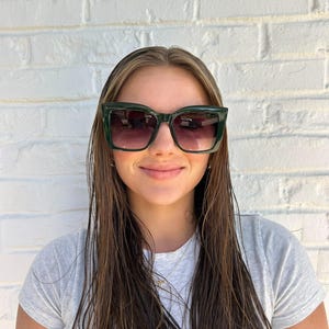 Handcrafted Sunglasses Oversized Eyeglasses Frames Eyewear Sun UV Protection Blue Light Blocking for Women by Jadorsh • SG13