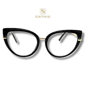 Cat Eyeglasses Handcrafted Oversize Clear Lens Eyeglasses Classic Big Frame Blue Light Glasses Cat Eye Sunglasses Nerd Glasses - C2