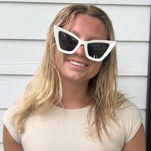 Handcrafted Sunglasses Oversized Eyeglasses Frames Eyewear Sun UV Protection Blue Light Blocking for Women by Jadorsh • SG05