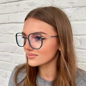Handcrafted Oversize Clear Lens Eyeglasses Classic Thin Frame Blue Light Glasses Cat Eye Sunglasses Nerd Glasses by Jadorsh • I1