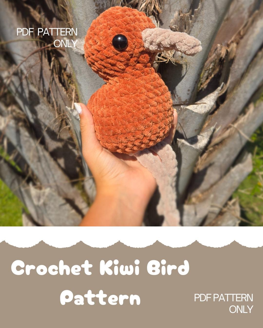 Iwi Bird Pattern Crochet Kiwi Bird Pattern - Etsy