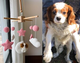 Custom Baby Mobile, Nursery Mobile, Neutral Baby Mobile, Puppy Mobile, Puppy Nursery, Baby Shower Gift, Gift for Newborn, Baby Announcement