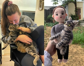 Custom Crochet Cat, Pet Loss Gifts, Custom Stuffed Animal, Pet Sympathy Gifts, Pet Passed Away Gift, Pet Memorial Gifts, Pet Lover Gifts