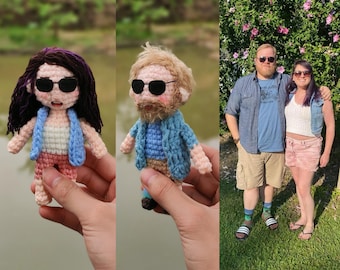 Custom Crochet Doll, Custom Couple Portrait, Mini Me Doll, Look alike Doll, Custom Plush Doll, Christmas Gifts, Wedding Gifts for Couple