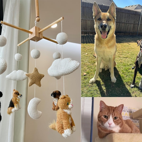 Custom Baby Mobile, Nursery Mobile, Puppy Mobile, Puppy Nursery Decor, Crib Mobile, New Baby Gift, Baby Shower Gift, Baby Toys Newborn