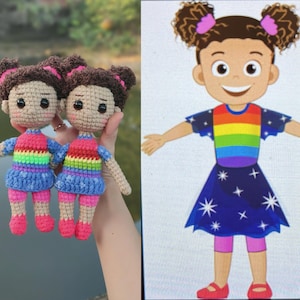 Custom Crochet Doll, Custom Character, Picture to Plush, Custom Plush Dol, Custom Stuffed Animal, Christmas Doll Gifts, Custom Cartoon Doll