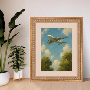 Mat verticale poster vliegtuigavontuur mat, woondecoratie reizen, kunst voor piloten, vliegreiscadeau, kunst aan de muur luchtvaart