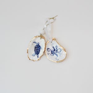 Turtle, Octopus, Shells - Christmas Ornaments - Coastal Theme Decor, Christmas Gifts, Housewarming