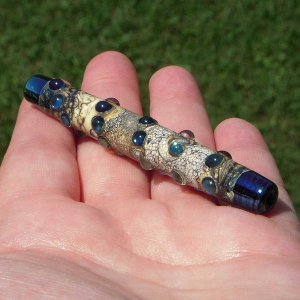 Matrix... long lampwork barrel focal bead