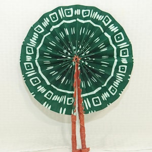 Handmade African Fabric Folding Fan