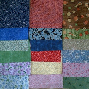 Set of four inch 4&quot; charm squares 100 all different calico floral prints vintage fabric too