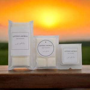 May include: Three wax melts in clear packaging with the label "Anthos Aromas Home Fragrance made with love".