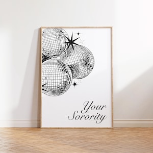 CUSTOM Sorority Wall Art | Aesthetic Wall Art, Dorm Decor | Digital Download Wall Art
