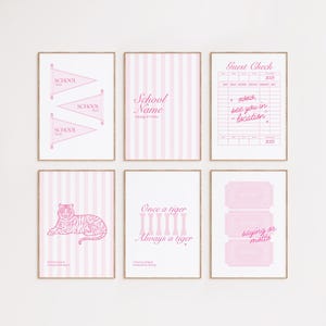 CUSTOM College set of 6 | College Wall Art| Digital Download Print