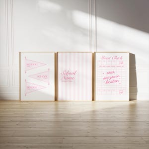 CUSTOM College set of 3 | College Wall Art| Digital Download Print