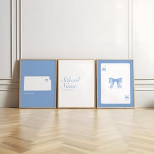 CUSTOM college set of 3 | College Wall Art| Digital Download Print