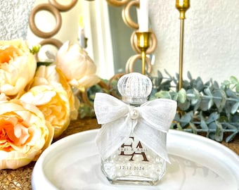 Luxury Empty Cologne Bottle, Personalized Wedding or Engagement Favor for Guests,  Custom Elegant Party Gift, Bridal Shower, Bride Party