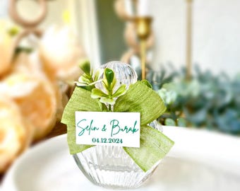 Custom Mini Glass Bottles for Wedding Favors – Elegant Refillable Cologne Bottles – Party Gifts in Bulk