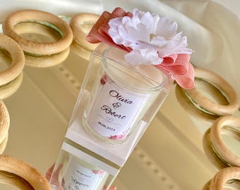 Elegant Wedding Favor Candle, Bridal Shower Gift, Unique Custom Favor