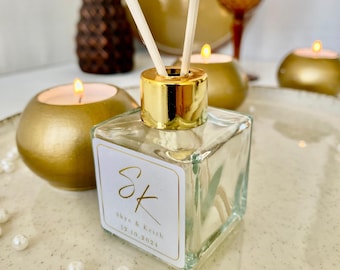 Personalized Home Fragrance Diffuser Wedding Favors Gift, Fragrance stick favor, Reed diffuser gift, Bamboo Sticks, Sticky Scent, Party gift
