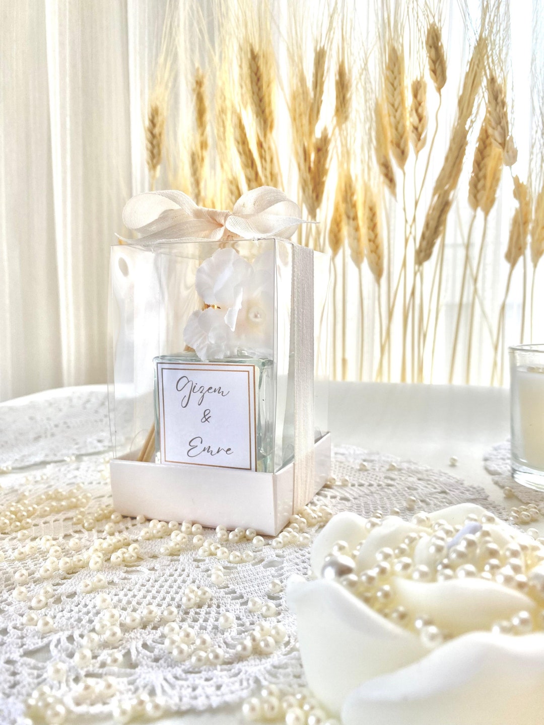 Personalized Reed Diffuser Wedding Favor | Bridal Shower, Engagement ...