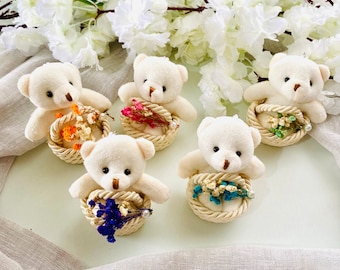 Custom Teddy Bear Baby Shower Favors for Guest in Bulk, Welcome Baby Favor, Bridal Shower Favor, 1st Birthday Favor, Party Gift, Bride Party