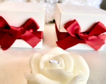 Personalized Rose Candle Wedding Favors for Guest, Candle Gifts Bulk, Candle Gift Box Set, Bridal Shower Favor, Babyshower, Engagement Favor