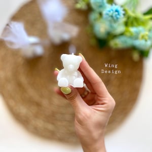 Candele personalizzate a forma di orsetto – Bomboniere per baby shower, regalo per battesimo, ricordo del primo compleanno