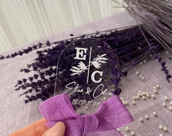 Wedding Magnet Gifts, Flowered Plexiglass Magnet, Engagement Favors, Bulk Wedding Favors for Guest, Personalized Plexiglass Magnet Gifts ,