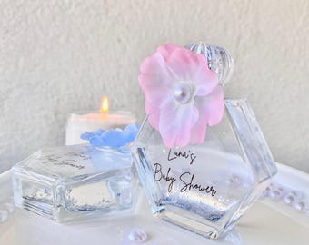 Luxury Cologne Bottle, Personalized Empty Glass Cologne Bottle, Baby Shower Favors, Bridal Shower Favor, Decorative Favor, Christening Favor