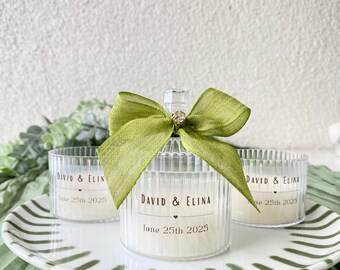 Personalized Candle, Wedding Favors, Special Day Candle Favors for Guest, Bulk Candle Favors