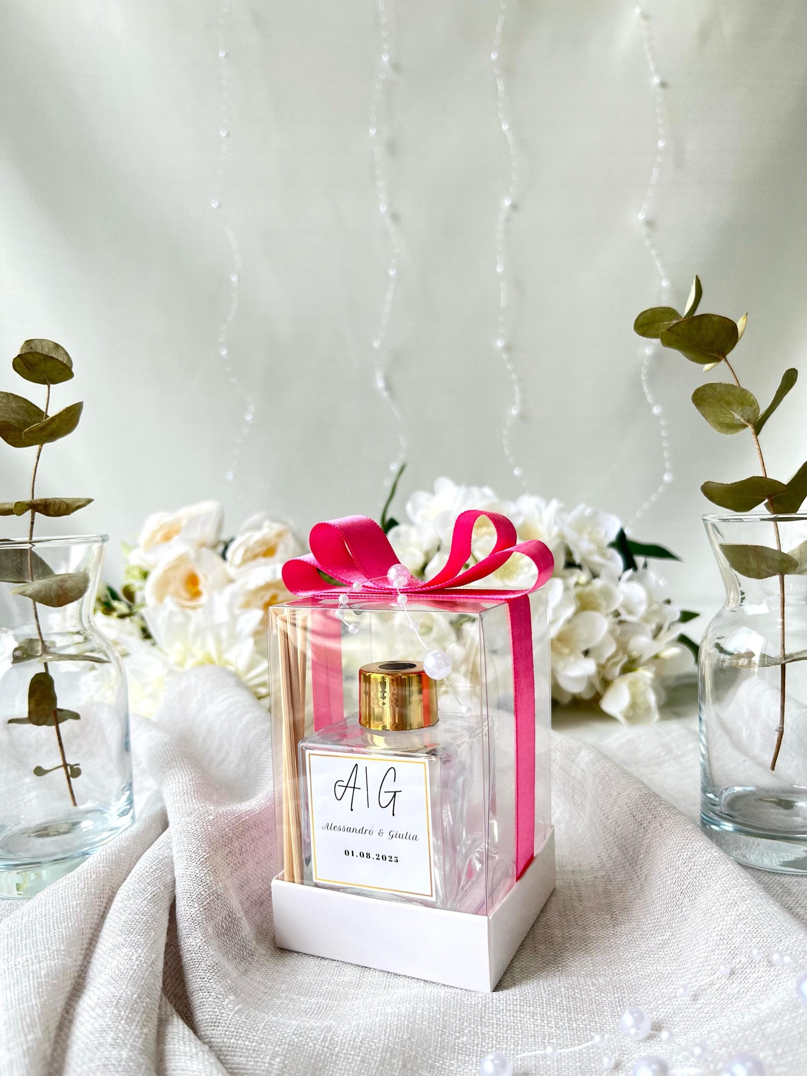 Personalized Reed Diffuser Wedding Favor | Bridal Shower, Engagement ...