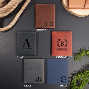 Personalized Leather Wallet, Trifold Wallet, Mens Wallet, Graduation Gifts for Him, Custom Wallet, Engraved Wallet, Gift for Him, Wallet image 7