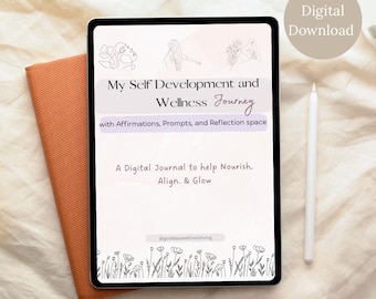 Diario digital de bienestar de la diosa / Autocuidado y atención plena (PDF para Goodnotes) / Planificador de reflexión espiritual / Descarga digital
