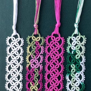 Tatted bookmark - handmade lace (one bookmark)