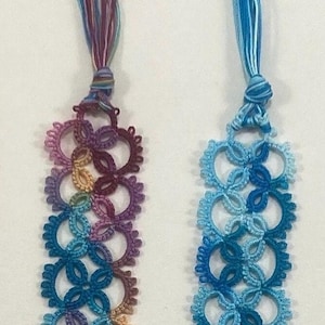 Tatted bookmark - handmade lace (one bookmark)