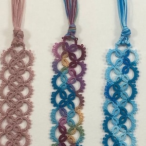 Tatted bookmark - handmade lace (one bookmark)