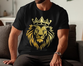 King Lion Crown Graphic T-Shirt svg – Bold Royalty Design