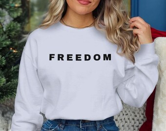 Freedom Text Design, Minimalist Word Art (SVG, PNG Digital Download)