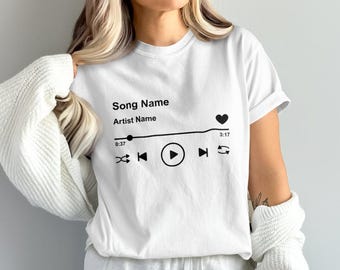 Custom Song Name Artist Shirt Design, Personalized Music Lover Gift (Digital Download)
