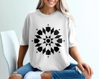 Moroccan Geometric Zellige T-Shirt Design, SVG PNG (Digital Download)