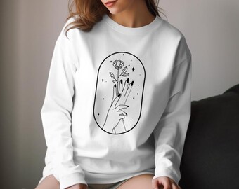 Empowered Girl Nail Art SVG, Floral Women's T-Shirt (Digital Download)