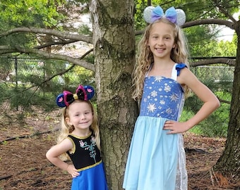 Elsa Dress, Princess Costume, Cotton Twirl Dress