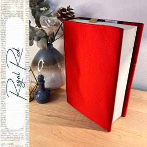 Regal Red Book Jacket - Sheened Red, Protective Reusable Book Cover for Paperback & Hardcover Books