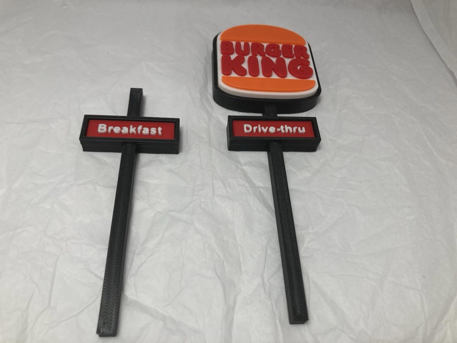 3D Printed: Burger King Sign - Etsy
