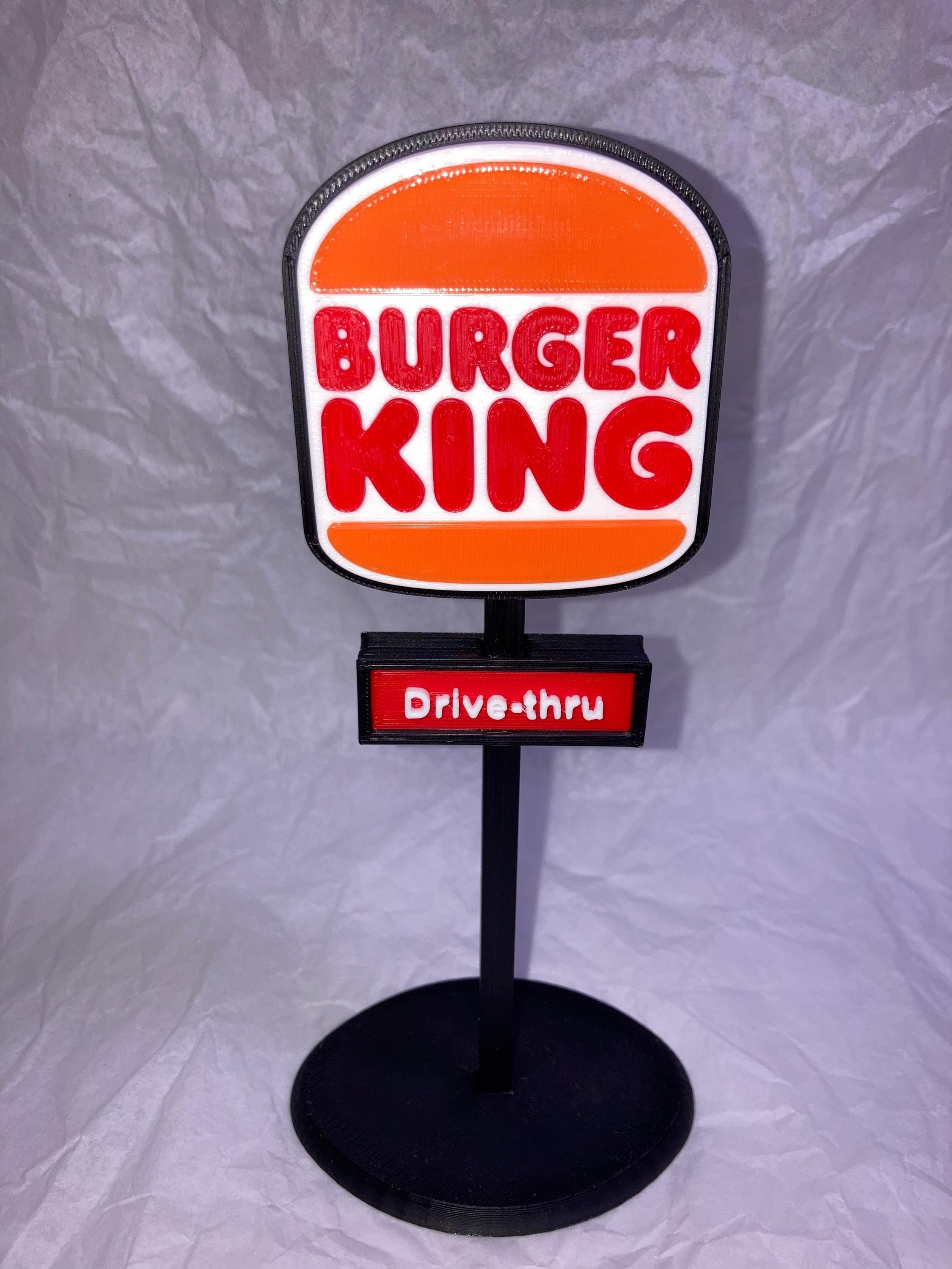 BURGER KING 　ロードサイン 3D Printed: Burger King Sign - Etsy