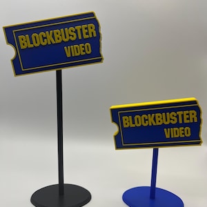 3D printed: Blockbuster Video / Blockbuster /  Be Kind Rewind / Decoration Sign Logo
